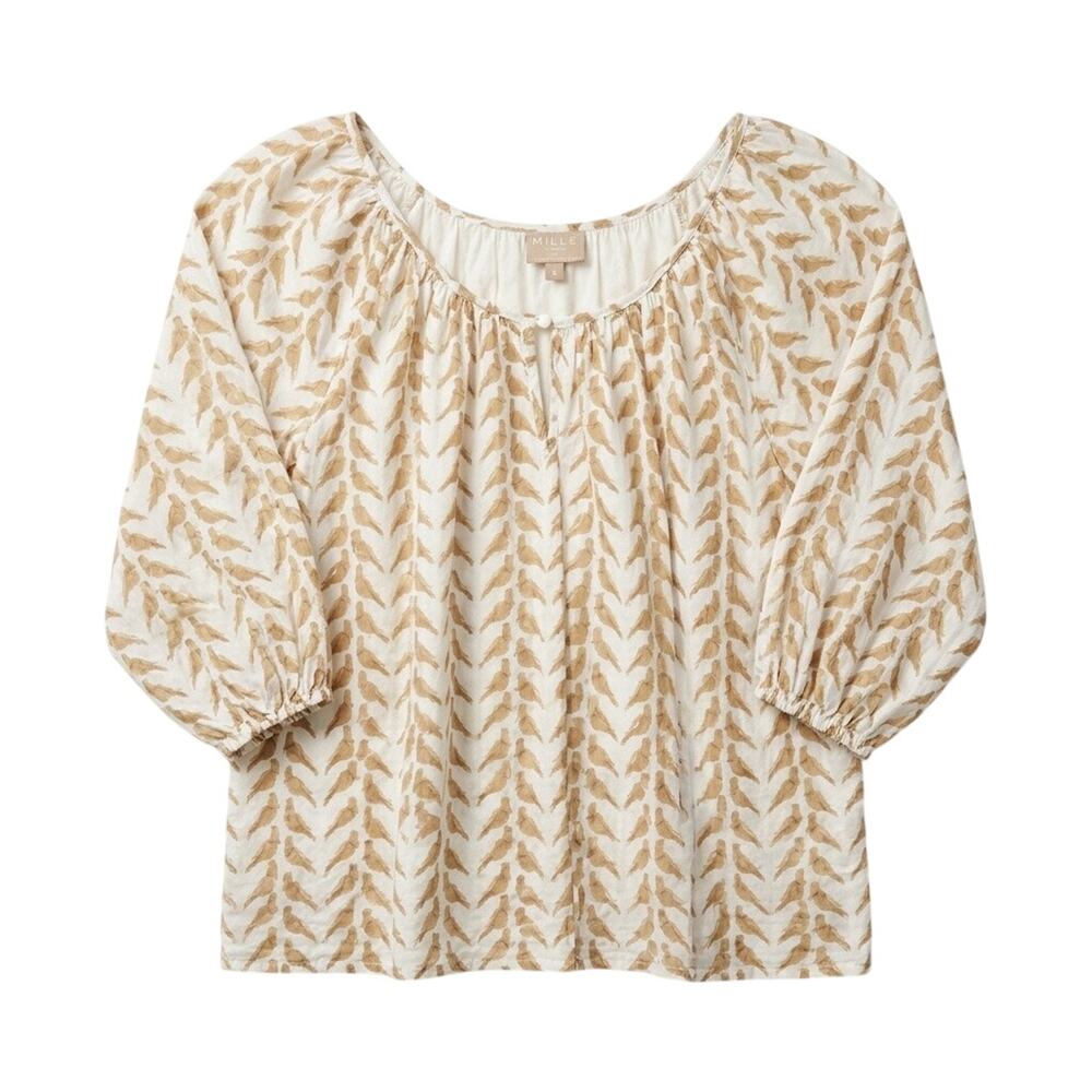 Mirth Bird Printed Blouse Size S/M